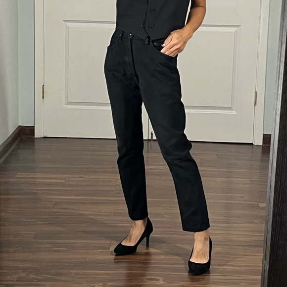 Re/Done Denim - RE/DONE Levi’s black straight legs jeans size 24